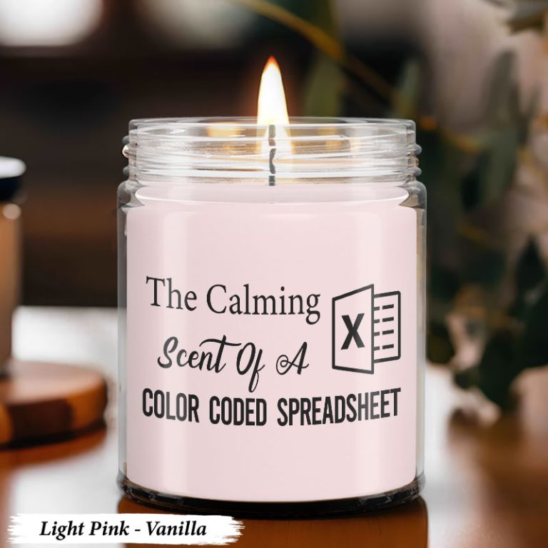 Color Coded Spreadsheet Candles - Farm Food Family Merch